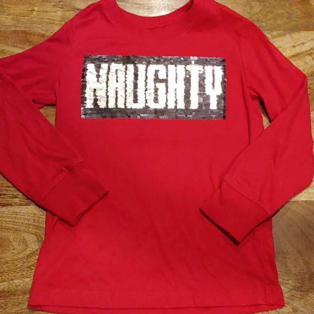 Oshkosh Naughty/Nice Flip Christmas Shirt